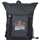 aerial view a gray vivid strap backpack, image 1 of 3