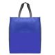 aerial view a blue 286 rome - non - woven tote bag with 210d pocket - metallic imprint, image 1 of 2