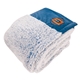 aerial view a navy super - soft plush blanket, image 1 of 5