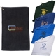 a group of deluxe hemmed golf towel - colors