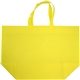 aerial view a yellow non woven polypropylene grocery shopper, image 1 of 2