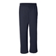aerial view a navy gildan - heavy blend(tm) open - bottom sweatpants, image 1 of 3