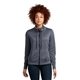 aerial view a true navy heather new era(r) womens performance terry full - zip cowl, image 1 of 6