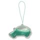 aerial view a green (pine) hanging auto freshener with rear view mirror clip, image 1 of 2