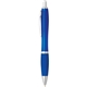 aerial view a blue (blue ink) the nash comfort grip ballpoint click pen, image 1 of 2