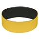 aerial view a yellow (116)/black 1 silicone bracelet, image 1 of 2