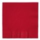 aerial view a red (pms 199 u) deep - tone colored 2- ply beverage napkins, image 1 of 2