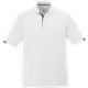 aerial view a white/steel grey (125) mens kiso short sleeve performance polo, image 1 of 8