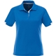 aerial view a olympic blue/white (431) womens kiso short sleeve performance polo, image 1 of 5