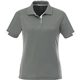 aerial view a steel grey/white (945) womens kiso short sleeve performance polo, image 1 of 5