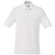 aerial view a white (125) mens belmont short sleeve pique polo, image 1 of 4