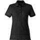 aerial view a black (995) belmont short sleeve polo shirt by trimark - womens style and comfort combined, image 1 of 4