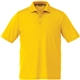 aerial view a yellow (234) mens dade short sleeve performance polo, image 1 of 3