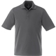 aerial view a steel grey (945) mens dade short sleeve performance polo, image 1 of 2