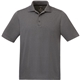 aerial view a heather dark charcoal (988) mens dade short sleeve performance polo, image 1 of 5