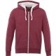 aerial view a dark red heather (372) mens sandylake roots73 french terry full zip hoodie, image 1 of 3