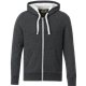 aerial view a black smoke heather (994) mens sandylake roots73 french terry full zip hoodie, image 1 of 2