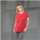 aerial view a team red heather (358) womens bodie crew neck short sleeve tee, image 1 of 4