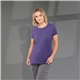 aerial view a purple heather (590) womens bodie crew neck short sleeve tee, image 1 of 4