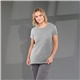 aerial view a medium heather grey (939) womens bodie crew neck short sleeve tee, image 1 of 7