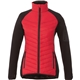 aerial view a team red/black (358) womens banff hybrid insulated puffer jacket, image 1 of 4