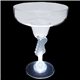 aerial view a group of 12 oz light up novelty stem plastic margarita glass, image 2 of 4