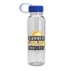a blue lid & clear bottle the outdoorsman - 24 oz tritan(tm) bottle with tethered lid and digital imprint
