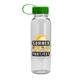 a green lid & clear bottle the outdoorsman - 24 oz tritan(tm) bottle with tethered lid and digital imprint