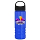 a black lid & transparent blue bottle salute - 24 oz bottle with oval crest lid - digital