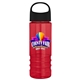 a black lid & transparent red bottle salute - 24 oz bottle with oval crest lid - digital