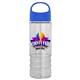 a royal blue lid & clear bottle salute - 24 oz bottle with oval crest lid - digital