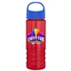 a royal blue lid & transparent red bottle salute - 24 oz bottle with oval crest lid - digital