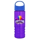 a royal blue lid & transparent violet bottle salute - 24 oz bottle with oval crest lid - digital