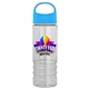 a cyan lid & clear bottle salute - 24 oz bottle with oval crest lid - digital