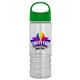 a green lid & clear bottle salute - 24 oz bottle with oval crest lid - digital