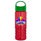 a green lid & transparent red bottle salute - 24 oz bottle with oval crest lid - digital