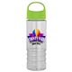 a lime green lid & clear bottle salute - 24 oz bottle with oval crest lid - digital