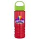 a lime green lid & transparent red bottle salute - 24 oz bottle with oval crest lid - digital