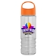 a orange lid & clear bottle salute - 24 oz bottle with oval crest lid - digital
