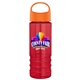 a orange lid & transparent red bottle salute - 24 oz bottle with oval crest lid - digital