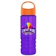 a orange lid & transparent violet bottle salute - 24 oz bottle with oval crest lid - digital