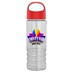a red lid & clear bottle salute - 24 oz bottle with oval crest lid - digital