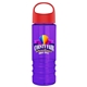 a red lid & transparent violet bottle salute - 24 oz bottle with oval crest lid - digital