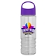 a violet lid & clear bottle salute - 24 oz bottle with oval crest lid - digital