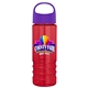 a violet lid & transparent red bottle salute - 24 oz bottle with oval crest lid - digital