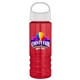 a white lid & transparent red bottle salute - 24 oz bottle with oval crest lid - digital