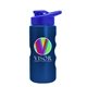 a royal blue lid & metallic blue bottle mini peak - 22 oz tritan(tm) metalike bottle with drink thru lid and digital imprint