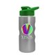 a green lid & silver bottle mini peak - 22 oz tritan(tm) metalike bottle with drink thru lid and digital imprint
