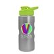 a lime green lid & silver bottle mini peak - 22 oz tritan(tm) metalike bottle with drink thru lid and digital imprint