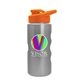 a orange lid & silver bottle mini peak - 22 oz tritan(tm) metalike bottle with drink thru lid and digital imprint